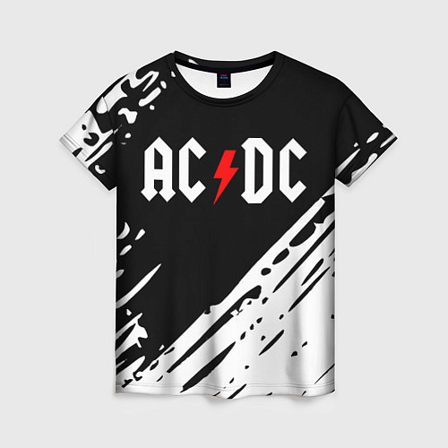 Женская футболка Ac dc rock / 3D-принт – фото 1