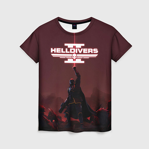 Женская футболка Helldivers 2 Адский десантник / 3D-принт – фото 1