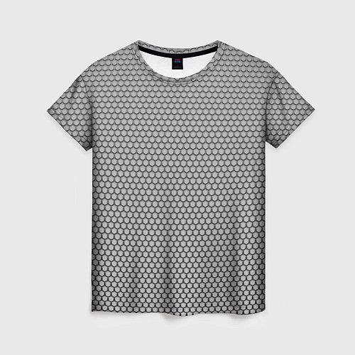 Женская футболка Кольчуга серый / 3D-принт – фото 1