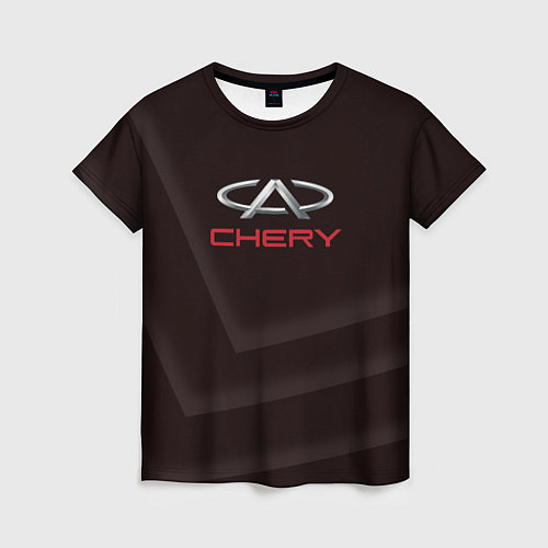 Женская футболка Cherry - logo / 3D-принт – фото 1