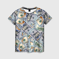 Женская футболка Банкноты сто долларов