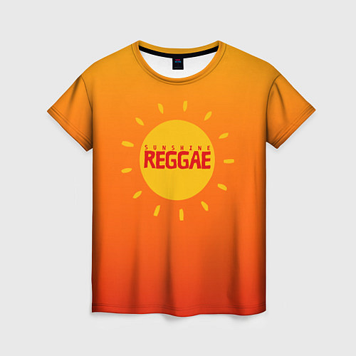 Женская футболка Orange sunshine reggae / 3D-принт – фото 1