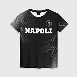 Футболка женская Napoli sport на темном фоне посередине, цвет: 3D-принт