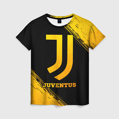 Женская футболка Juventus - gold gradient / 3D-принт – фото 1