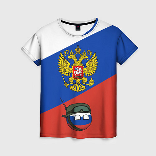 Женская футболка Россия - на страже / 3D-принт – фото 1
