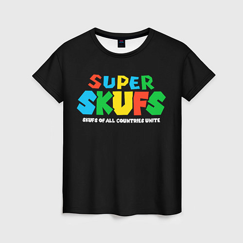 Женская футболка Super skufs / 3D-принт – фото 1