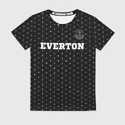 Женская футболка Everton sport на темном фоне посередине