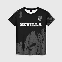 Футболка женская Sevilla sport на темном фоне посередине, цвет: 3D-принт