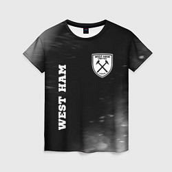 Женская футболка West Ham sport на темном фоне вертикально