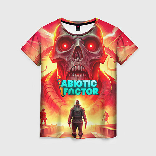 Женская футболка Abiotic Factor монстр с черепом / 3D-принт – фото 1