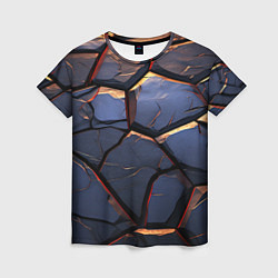 Женская футболка Темная абстрактная объемная плитка