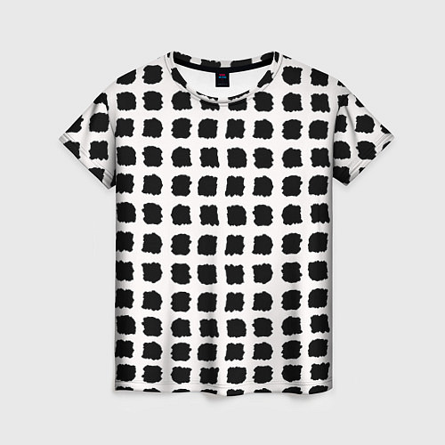 Женская футболка Лаконичные мазки квадраты / 3D-принт – фото 1