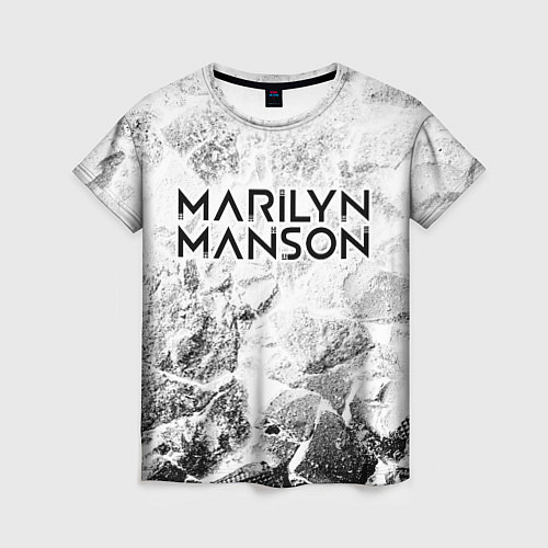 Женская футболка Marilyn Manson white graphite / 3D-принт – фото 1