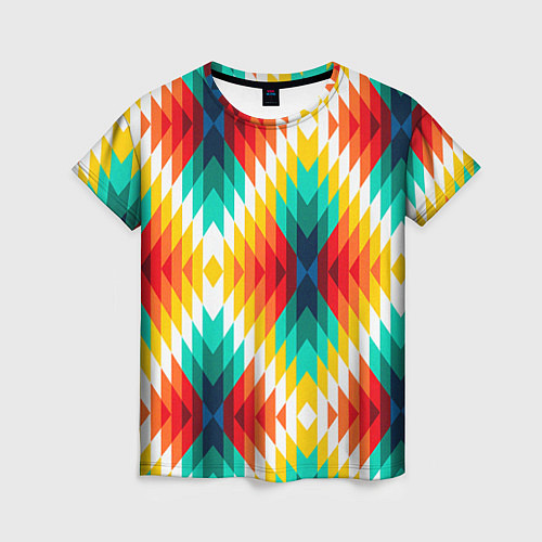 Женская футболка Этнический орнамент гео / 3D-принт – фото 1