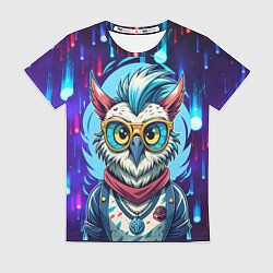 Женская футболка Сова модница на стиле