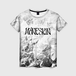 Женская футболка Maneskin white graphite