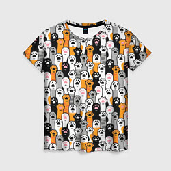 Женская футболка Кошачьи лапы