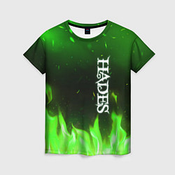 Футболка женская Logo Hades green hell fire, цвет: 3D-принт