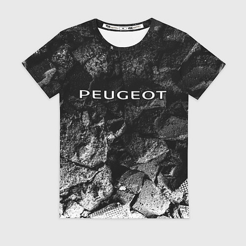 Женская футболка Peugeot black graphite / 3D-принт – фото 1