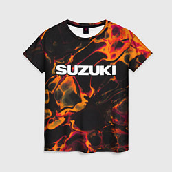 Женская футболка Suzuki red lava
