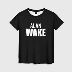 Женская футболка Alan Wake white logo