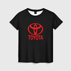 Женская футболка Toyota red logo