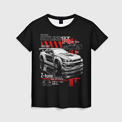 Женская футболка Skyline gtr34