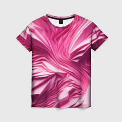 Женская футболка Розовые ломанные линии
