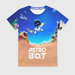 Женская футболка Astro bot персонажи