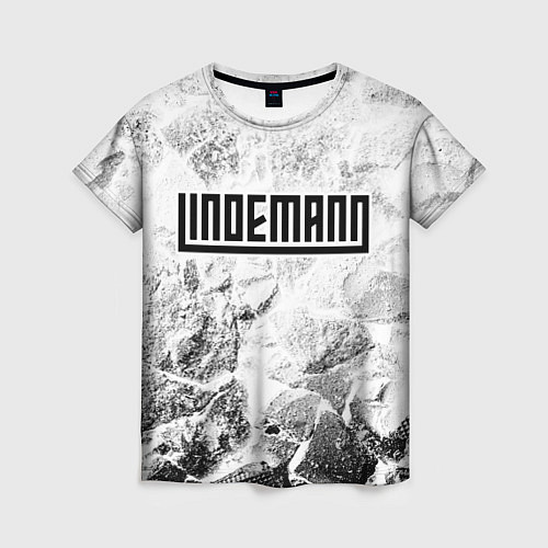Женская футболка Lindemann white graphite / 3D-принт – фото 1