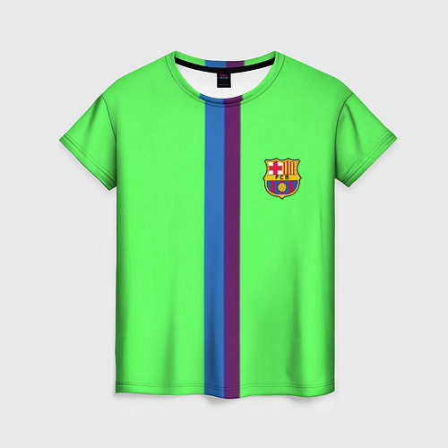 Женская футболка Barcelona fc sport line / 3D-принт – фото 1