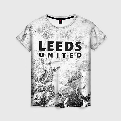 Женская футболка Leeds United white graphite / 3D-принт – фото 1