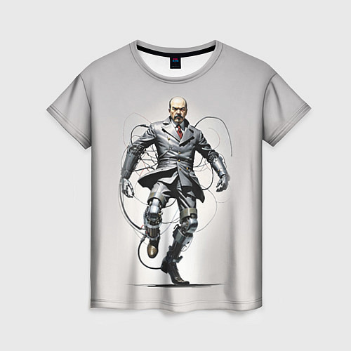 Женская футболка Танцующий кибер Ленин - нейросеть / 3D-принт – фото 1