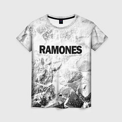 Женская футболка Ramones white graphite