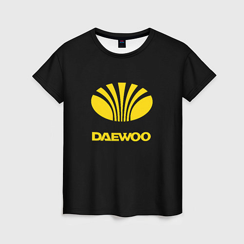 Женская футболка Daewoo logo yellow / 3D-принт – фото 1