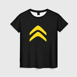 Женская футболка Citroen logo yellow