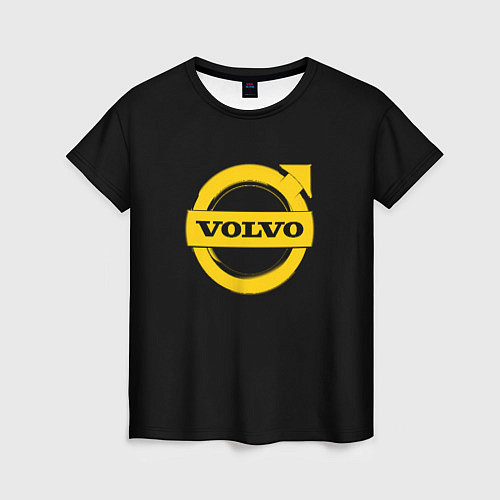 Женская футболка Volvo yellow logo / 3D-принт – фото 1