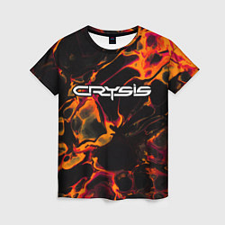 Женская футболка Crysis red lava
