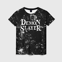 Женская футболка Demon Slayer black ice