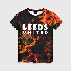 Футболка женская Leeds United red lava, цвет: 3D-принт