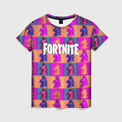 Футболка женская Fortnite logo pattern game, цвет: 3D-принт