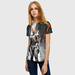 Футболка женская Боевой мощный робот, цвет: 3D-принт — фото 2