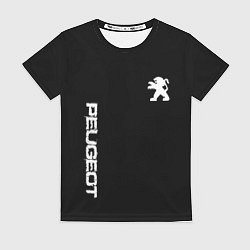 Женская футболка Peugeot logo white