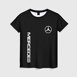 Женская футболка Mercedes benz logo white auto