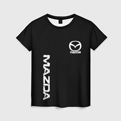 Футболка женская Mazda white logo, цвет: 3D-принт