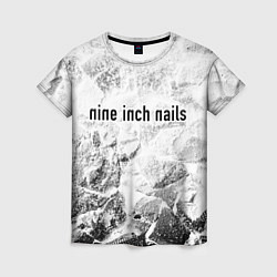 Женская футболка Nine Inch Nails white graphite