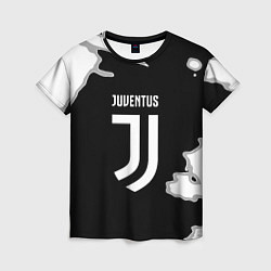 Футболка женская Juventus fc краски, цвет: 3D-принт