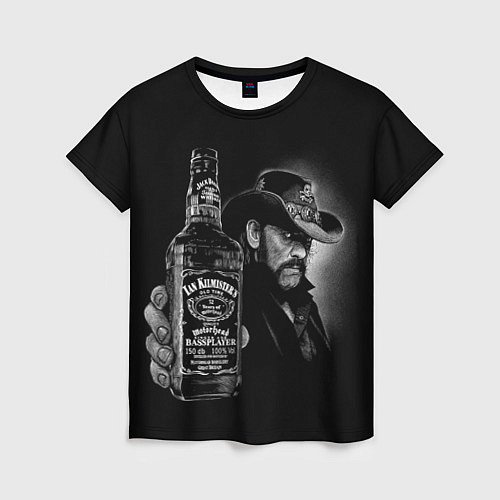 Женская футболка Motorhead - Ian Kilmister whiskey / 3D-принт – фото 1