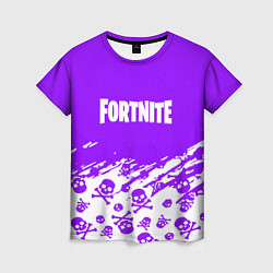 Футболка женская Fortnite skull pattern, цвет: 3D-принт