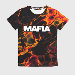 Женская футболка Mafia red lava